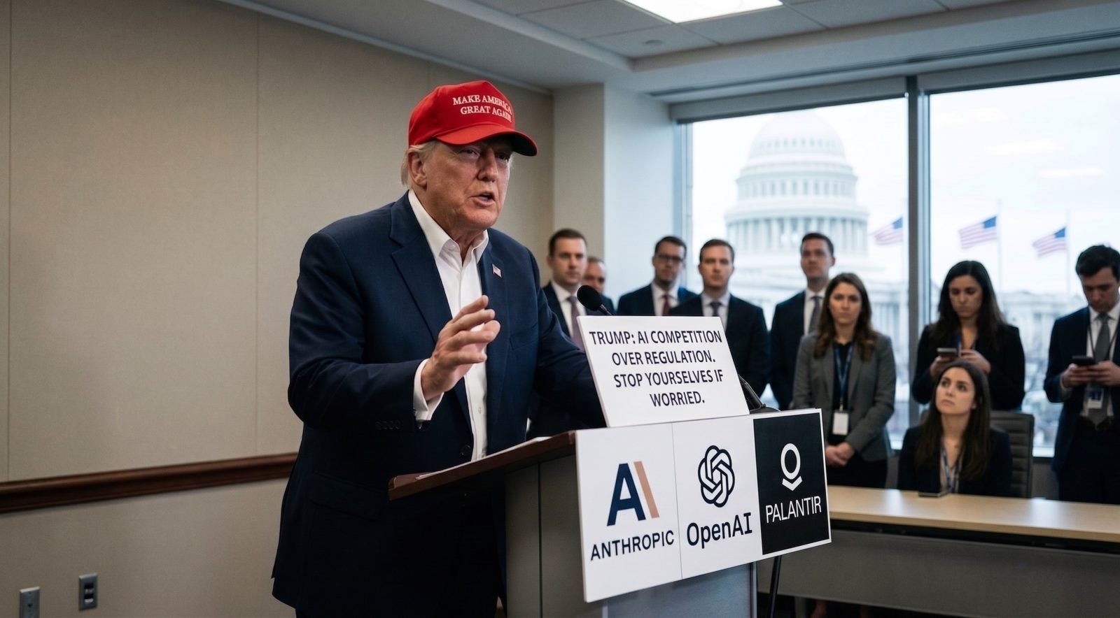 Trump: la IA no necesita más reglas, sino competencia